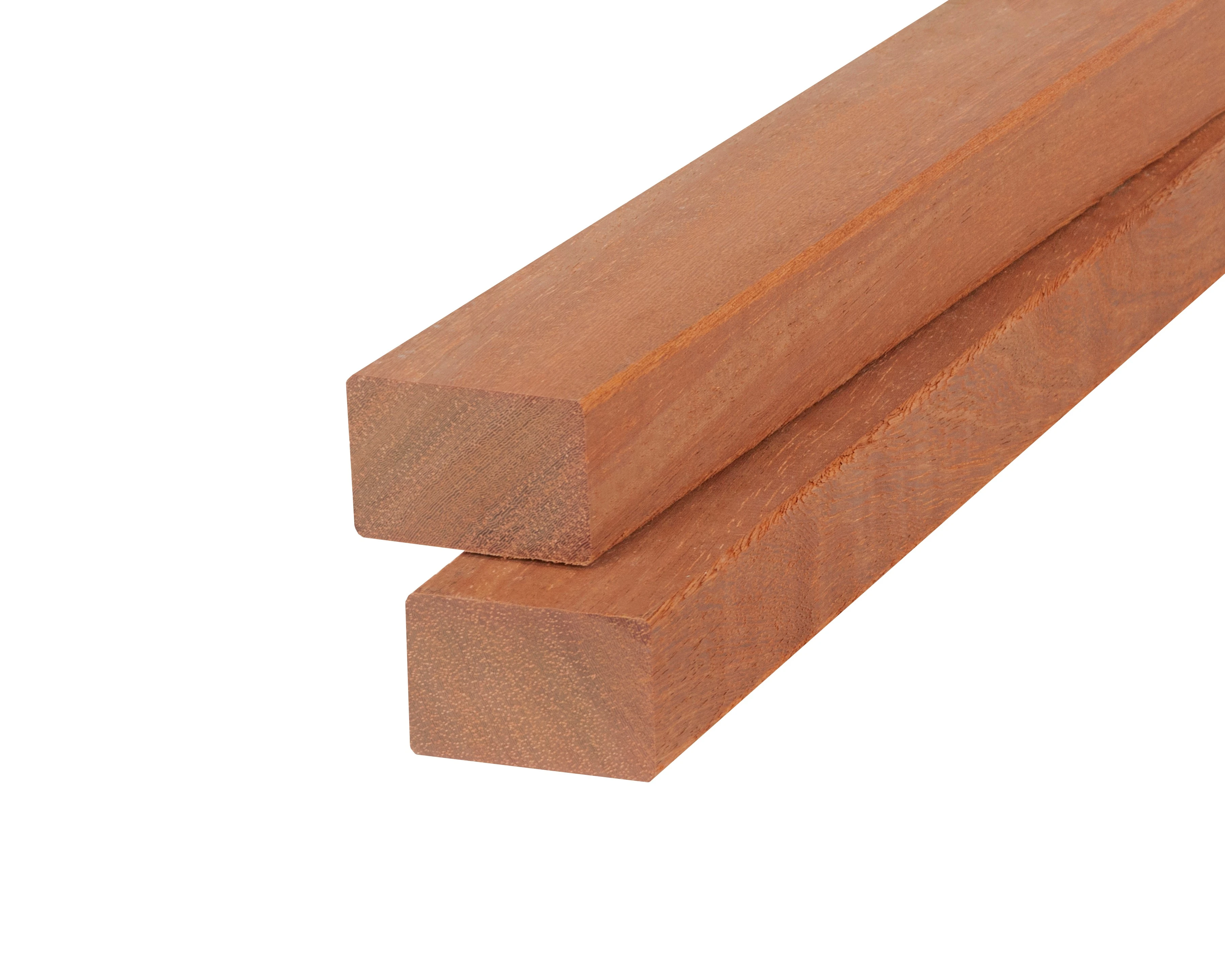 Hardhout Azobe Regel 4.5 x 7.0 cm (45 x 70 mm) Geschaafd - Lengte 350 cm - Afbeelding 1